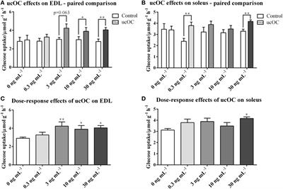 Recombinant Uncarboxylated Osteocalcin Per Se Enhances Mouse Skeletal Muscle Glucose Uptake in both Extensor Digitorum Longus and Soleus Muscles